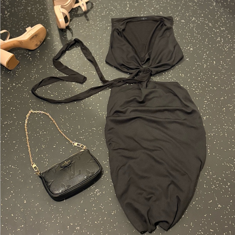 21 saints black sleek dress